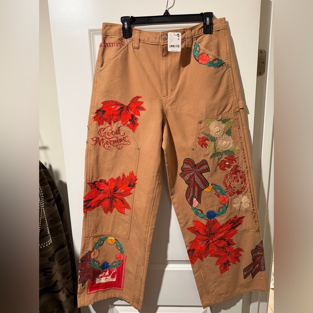 Free People Bright Time Craft Pants Size 10 🔥